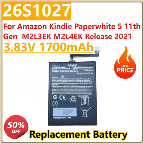 New 3.83V 1700mAh Battery ST32 58-000426 26S1027 For Amazon Kindle Paperwhite 5 11th Gen M2L3EK M2L4