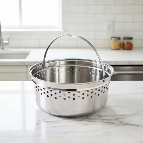 Nesting Colr, Steamer & Cooker Insert | 100% 18-8 Stainless Steel | Customizable 5 Qt Stock Pot | Sp
