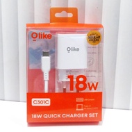 OLIKE C301C TYPE C 18W QUICK CHARGER SET