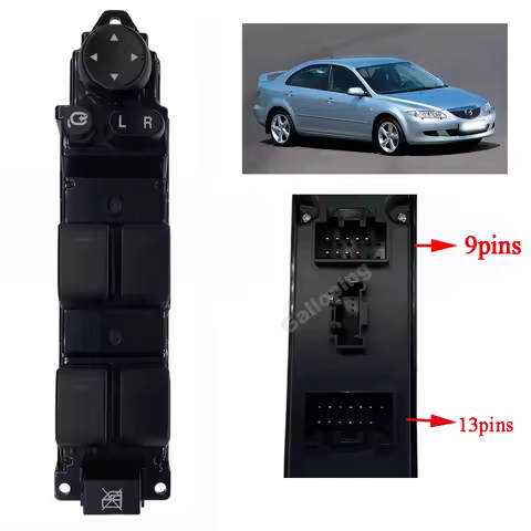 For 2007-2013 Mazda 6 GH 1.8L 2.0L 2.2L Front Left Driver Electric Window Lifter Button Switch Contr