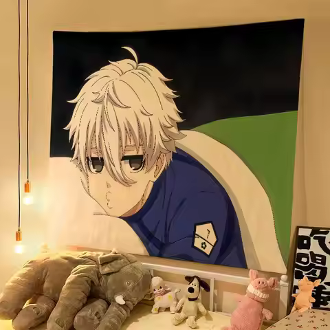 Anime Tapestry Cool Room Stuff Blue Lock Room Decoration Items Room Accessories Aesthetic Room Decor