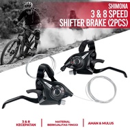 Shifter Handle Brake 3x8 Speed Bicycle Gear Shifter Pair 2 PCS (right - Kiri)