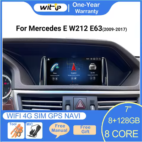 Wit-Up For Benz E W212 A212 S212 2009-2017 7" Touchscreen Android 14 Radio Aftermaket GPS Navi CarPl