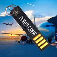 Embroidered Keychain Reversible Tag Flight Crew