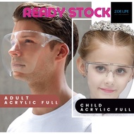 [LOCAL STOCK] ADULT &amp; CHILD Fashion Face Shield Full Face Shield Full Mask Motorcycle Sunglasses Full Acyrlic
