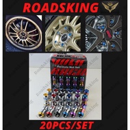 [ M12 X P 1.5 / 20PCS +1 ] RAYS VOLK RACING FORMULA LOCK NUT ANTI RIM TYRE WHEEL LUG NUTS 20PCS/SET