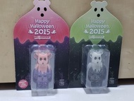 全新 兩款 掛板裝 Happy Halloween 夜光 粉紅 GID 蓄光 綠 2015 限定 medicomtoy be@rbrick series  bearbrick 代 100% 熊仔 隱藏