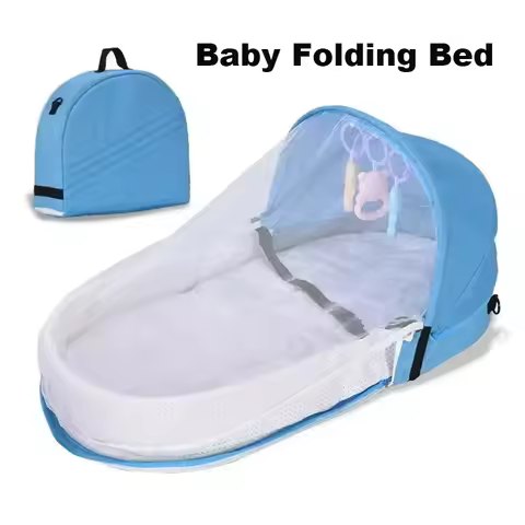 Convenient Folding Anti-stress Crib, Middle Bed, Newborn Isolation Bionic Travel Crib