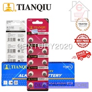 TIANQIU AG4/LR626H/377A Alkaline Battery 10pcs 1.5V Batteries
