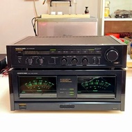 ONKYO 安橋 旗艦級 Integra P-304 ＆ M-504 前後級擴音機 (Made in Japan) 錶頭已換成LED燈