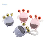 [AuspiciousS] Cartoon Dinosaur Squeeze Bubble Monster Stress Relief Toy Keychain Squeeze Pinch Ball Squishy Toy