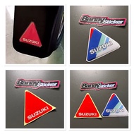 SUZUKI Mudguard Emblem Sticker Embossed Triangle Emblem Sticker