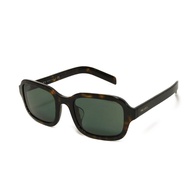 PRADA 方形眼鏡 Wellington 塑膠淨CLEAR黑色半圖案 Logo 醋酸纖維哈瓦那太陽眼鏡 SPR11X-F