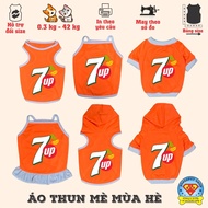 Dog and cat summer shirt - 7 UP SOFT DRINK LOGO - ORANGE - Superpet Shop