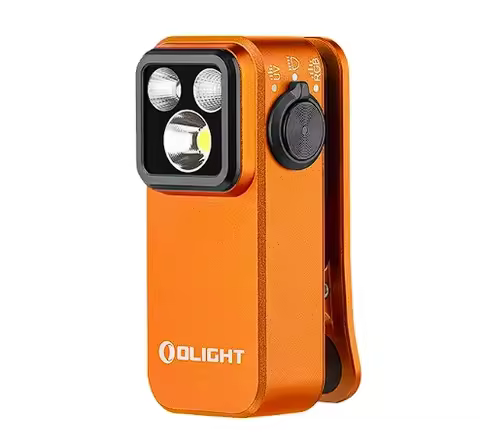 OLIGHT Oclip Pro S EDC Flashlight Clip-on Light, 600 Lumens Type-C Rechargeable with White LED, UV a