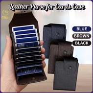 Men's Leather Wallet in Accordion Style, Card Holder with 9 Credit Card Slots and 2 Compartments.