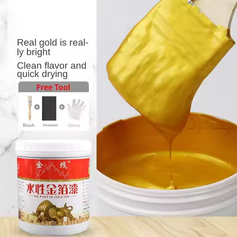 1000g Super Bright Bronzing Lacquer Glitter Gold Lacquer Gold Foil Lacquer Water-Based Gold Lacquer 