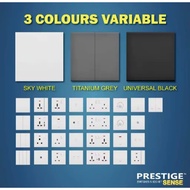 prestige switches & socket sense 13A 15A 20A switch socket black / Green/ white suis socket wall swi