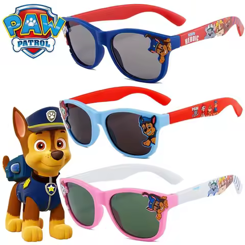 PAW Patrol Chase Sunglasses Round Polarized cartoon Sunglasses Silicone Flexible Safety anime Sun Gl