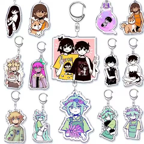 Popular Game Omori Key Chain Key Ring Keychain for Accessories Bag Sunny Pendant Keyring Chains Keyc
