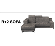 HT ONLINE Budget L Shape Sofa 3-Seater + Easy Clean Fabric Brown