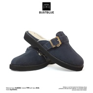 Mikihas - Women's Bustong Slip-On Fippers Casual Formal Suede Leather Sandals - Bustblue