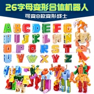 ABC Alphabet Transformable Deformation Toys 26 Letters Dinosaur Number Robot Kids Gift英文字母变形玩具26个恐龙动