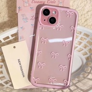 Softcase Ribbon Bow Motif for iphone 6 7 8 7+ 8+ 11 12 15 Plus 15 Pro Max 14 Pro Max 13 Pro Max Xr T