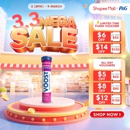 Voost Hydrate Apple Berry Effervescent Vitamins Supplement Relieve Symptoms of Dehydration 20 Tablet