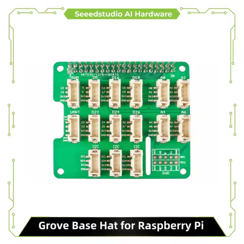 Grove Base Hat for Raspberry Pi - 24-Pin GPIO maintain, Grove interface for 3× I2C, 1× UART, 6× Digi