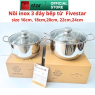 3-bottom stainless steel pot 430 FiveStar Standard stainless steel induction cooker with glass lid 1