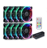 全城熱賣 - 電腦機箱風扇 發光機箱風扇(魔方RGB/8風扇配套)