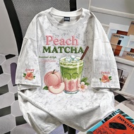 OOOK Official Sent From Thailand oversize T-Shirt Round Neck Printed Pattern Suitable For Both Men A