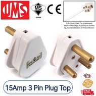 **Ready Stock** UMS PT150R Heavy Duty 15Amp 3 Pin Plug Top