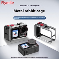 For DJI ACTION 4/3/5Pro Rabbit Cage Metal Protective Bezel For DJI ACTION 5Pro Action Camera Expansi