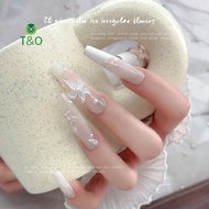 T&O 30Pcs Lily Flower Nail Art Charms 3D Nail Decoration Manicure Accessories Resin Material DIY Nai