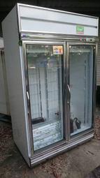2二手 銘騰/瑞興{全冷凍}玻璃展示冰箱西點橱 雙玻璃門冷凍食品展示櫃