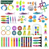 POKERFACE Kids Diving Game Toys Set Water Sports Throwing Toy Diving Training Swimming Pool Toys F6K