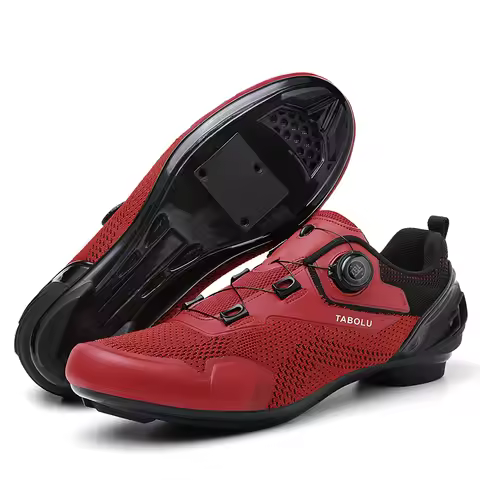 Outdoor Men SPD-SL Cleat Road Bike Riding Shoes Lightweight Breathable MTB Bicycle Sneakers Spin Tra