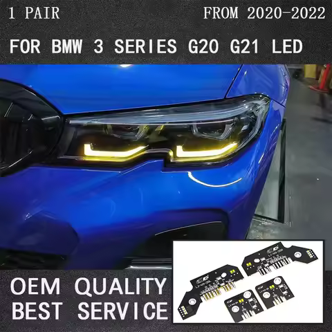Yellow Daylight Led Boards Angel Eyes DRL For BMW G20 2019-2021 8496137 8496138 Turn Light 631184961