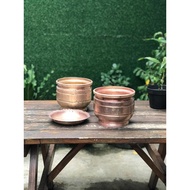 Old brass flower Pot