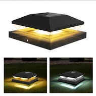 1/2 Pcs 3000k and 6000k Led Light Fence Lamp Solar Powered Landscape Lamp Solar Pillar Post Cap 3.5x