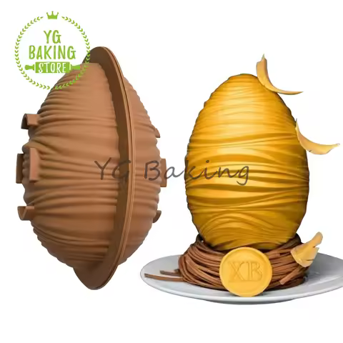 Dorica New 2 Pcs/Set Easter Eggs Design Chocolate Mousse Silicone Mold Diy Soap Mold Kitchen Cake De