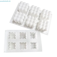 SEVENHOME3E 3D Bubble Cube Mold, 6 Cavity Large Bubble Ball Silicone Candle Mold, Handmade Crafts He