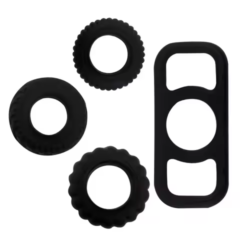 Silicone Erectile Enhancer Ring Durable Cock Ring with Wheel Design for Stronger and Longer Lasting 