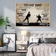 American Baseball Poster, To My Dad Baseball Wall Art, Father Son Poster, Dad Poster, Father's Day F