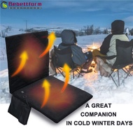 BEBETTFORM Warm Chair Cover, Thickened Temperature Adjustment Heated Seat Cushion, Outdoor Camping with Back Support Portable Foldable Chair Winter Outdoor Stadium Fishing