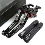 【haha】For HONDA ADV160 2022-2023 ADV 160 modified high-quality CNC aluminum alloy 6-stage adjustable Foldable brake lever clutch lever with Handlebar grips glue set
