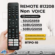 Remote Smart TV Android Polytron Smart 81J172 81J208 PLD 32AG5959 32BAG5959 32BAG9858 32TAG5959 43UG