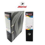 Horse (Horse Brand) 3-Inch Wide Spine File Paper Cover Lift Rod Fancy Pattern H-411 Brand Size F/C H